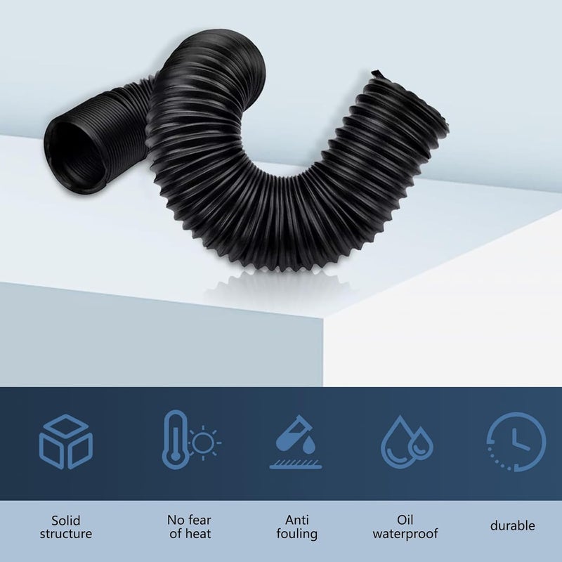 CyperFair Car Air Intake Pipe, 2.4" Anti-leakage Flexible Expansion Hose for Extending to 39 ", Stabilizing Tight Connection Intake Turbo Hose, Universal Modified Accessory for Cars (Black) - Image 5